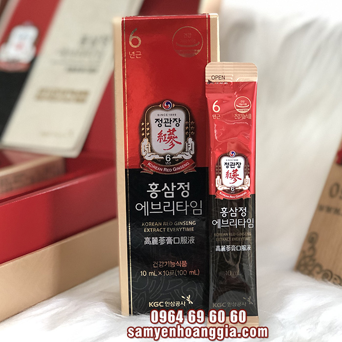 Tinh chất KGC Korean Red Ginseng Extract Everytime hộp 10 gói